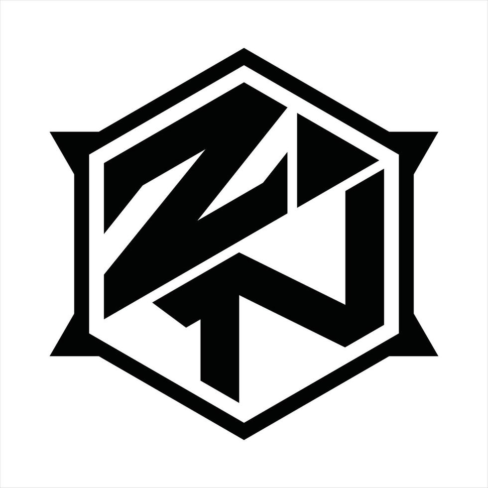 zn logo monogram ontwerp sjabloon vector