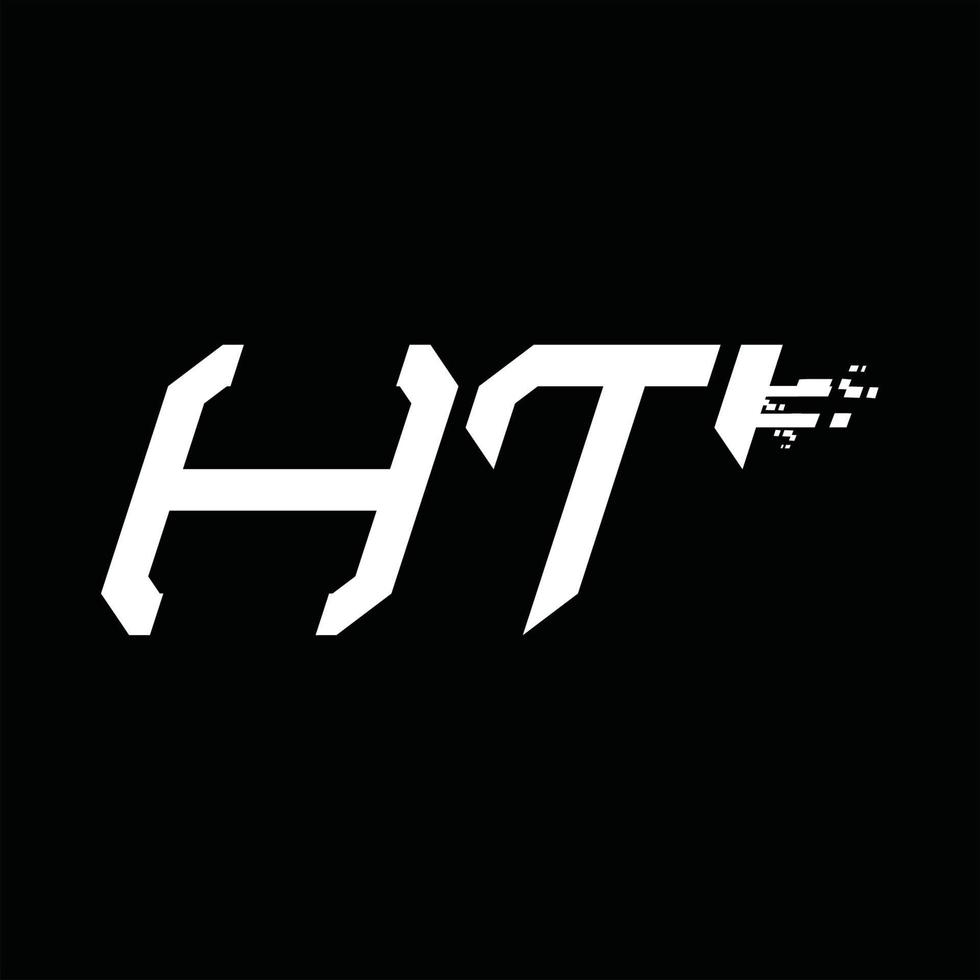 ht logo monogram abstract snelheid technologie ontwerp sjabloon vector