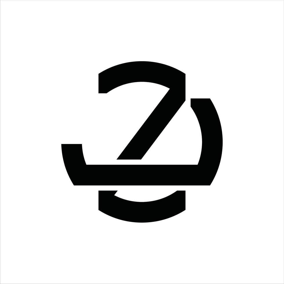 zj logo monogram ontwerp sjabloon vector