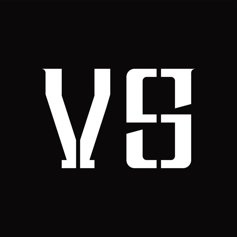 vs logo monogram met midden- plak ontwerp sjabloon vector