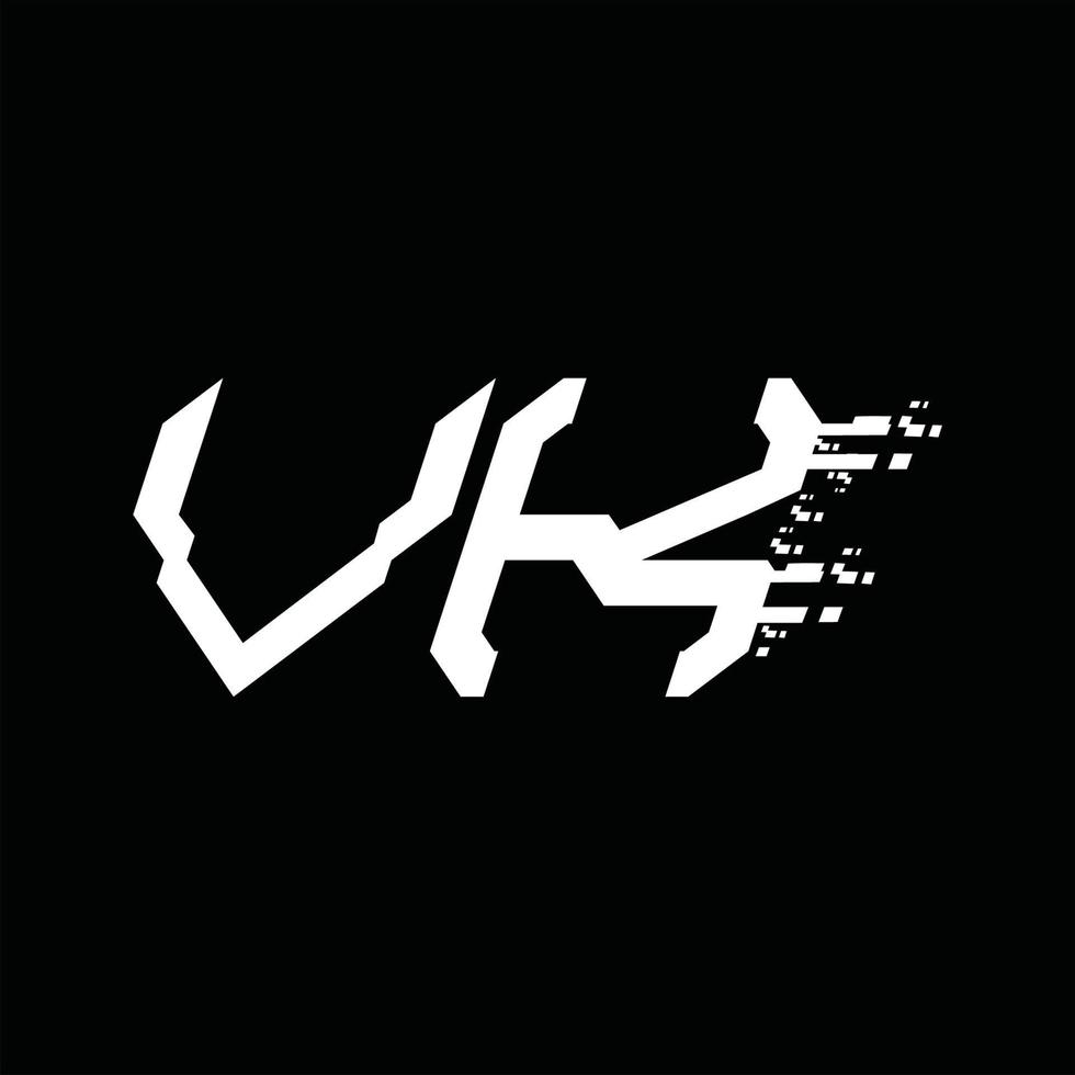 vk logo monogram abstract snelheid technologie ontwerp sjabloon vector
