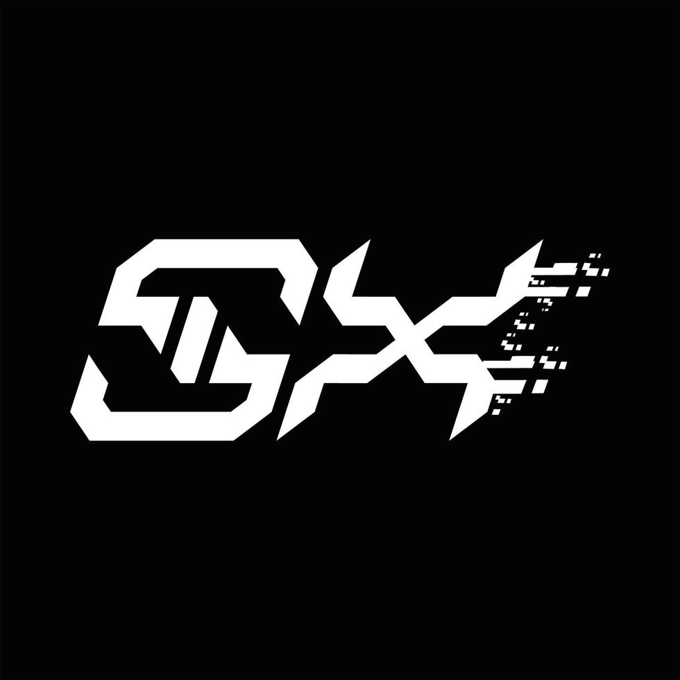 sx logo monogram abstract snelheid technologie ontwerp sjabloon vector