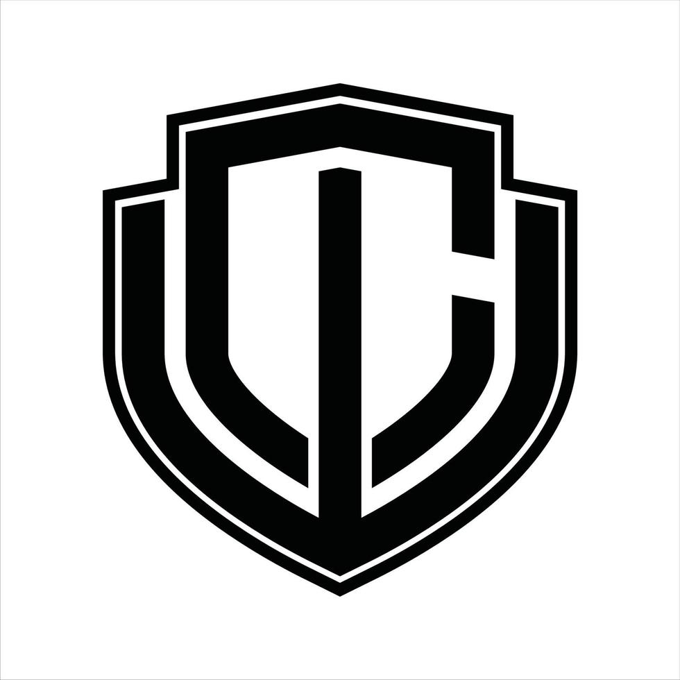 cw logo monogram wijnoogst ontwerp sjabloon vector