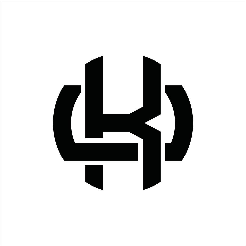 ku logo monogram ontwerp sjabloon vector