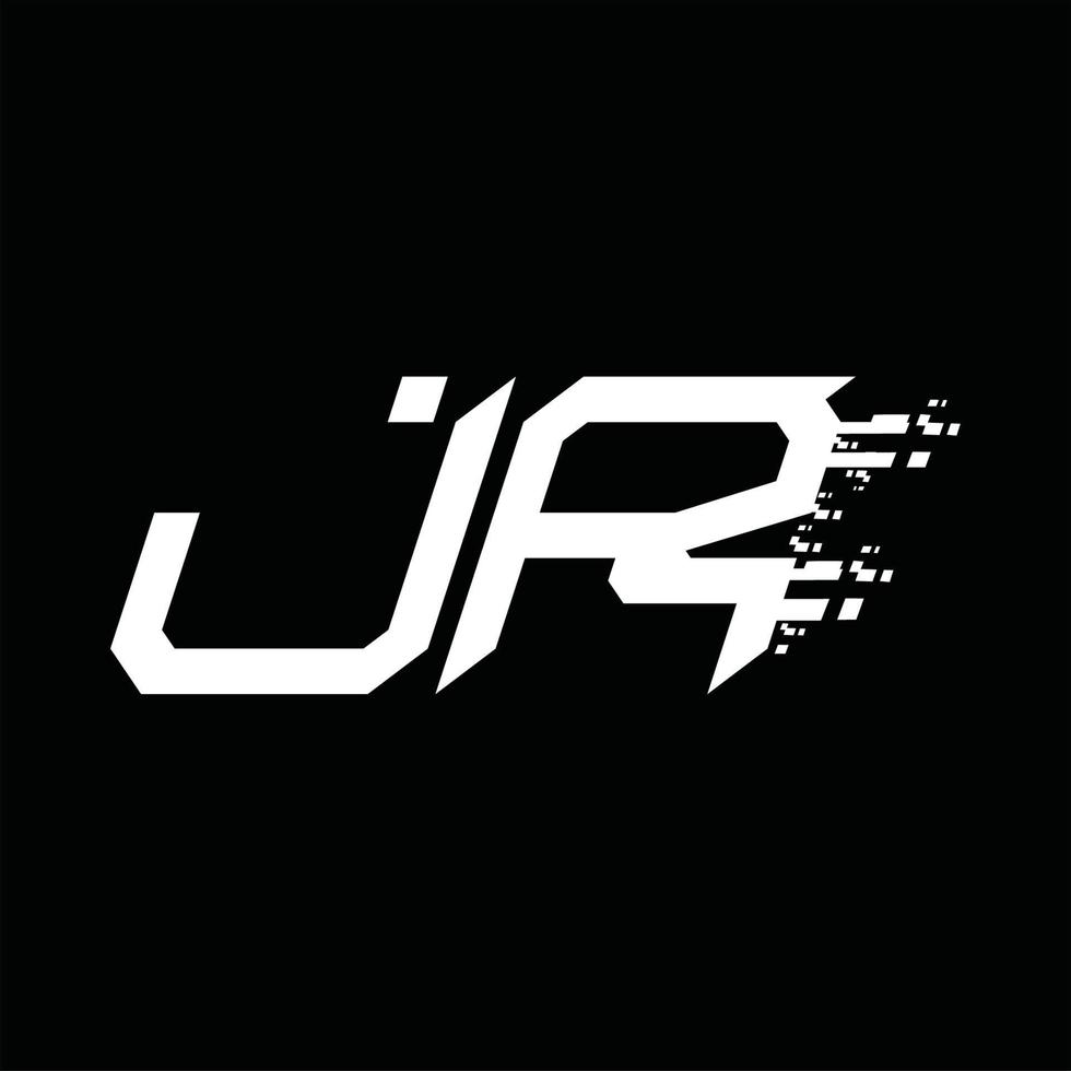 jr logo monogram abstract snelheid technologie ontwerp sjabloon vector