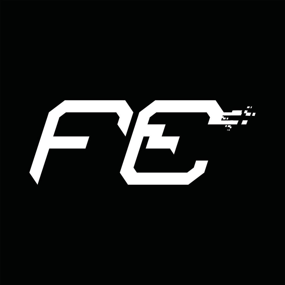 fe logo monogram abstract snelheid technologie ontwerp sjabloon vector