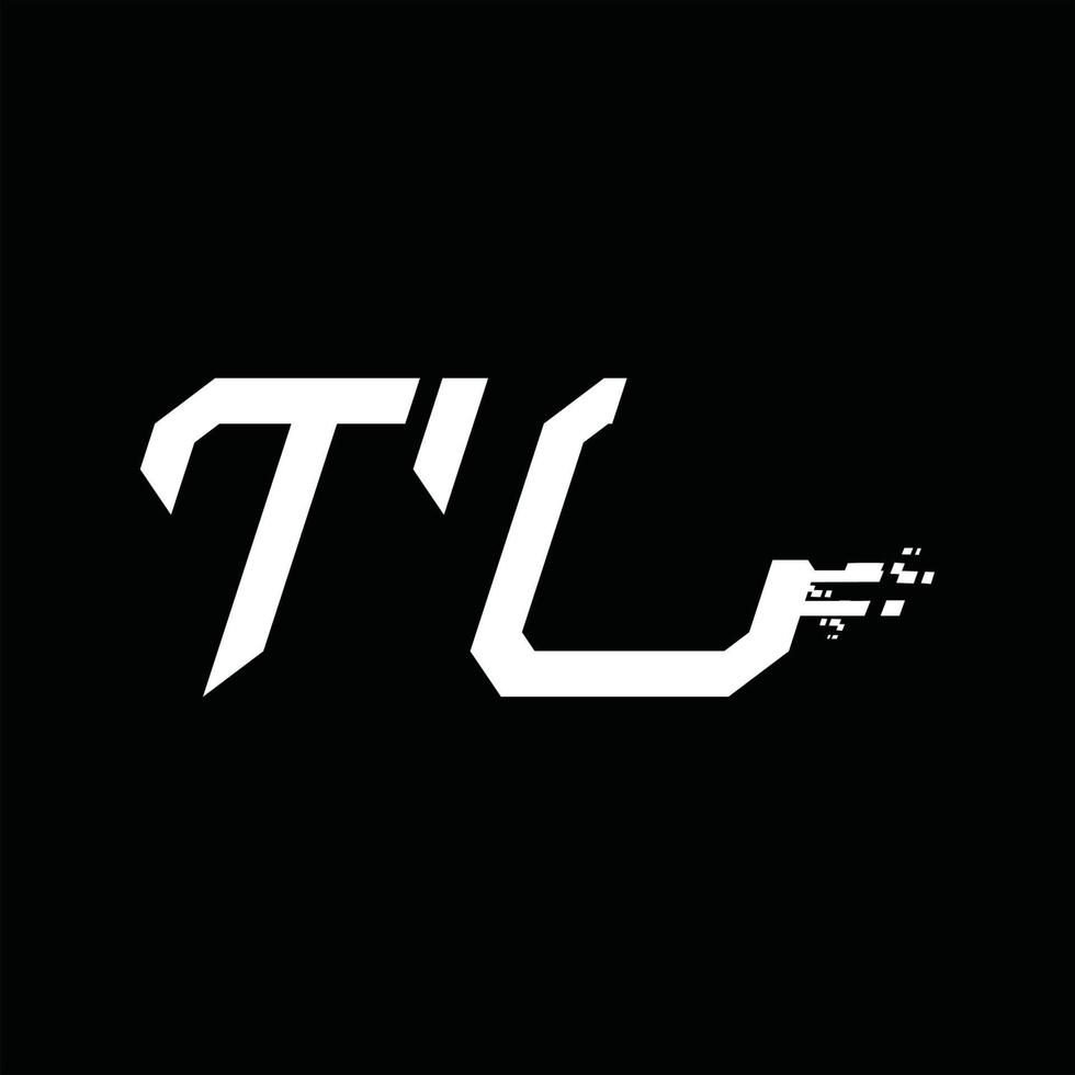 tl logo monogram abstract snelheid technologie ontwerp sjabloon vector