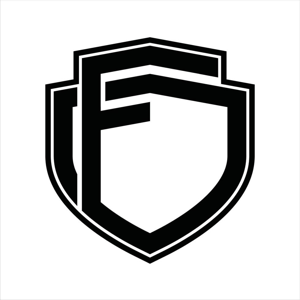 fd logo monogram wijnoogst ontwerp sjabloon vector