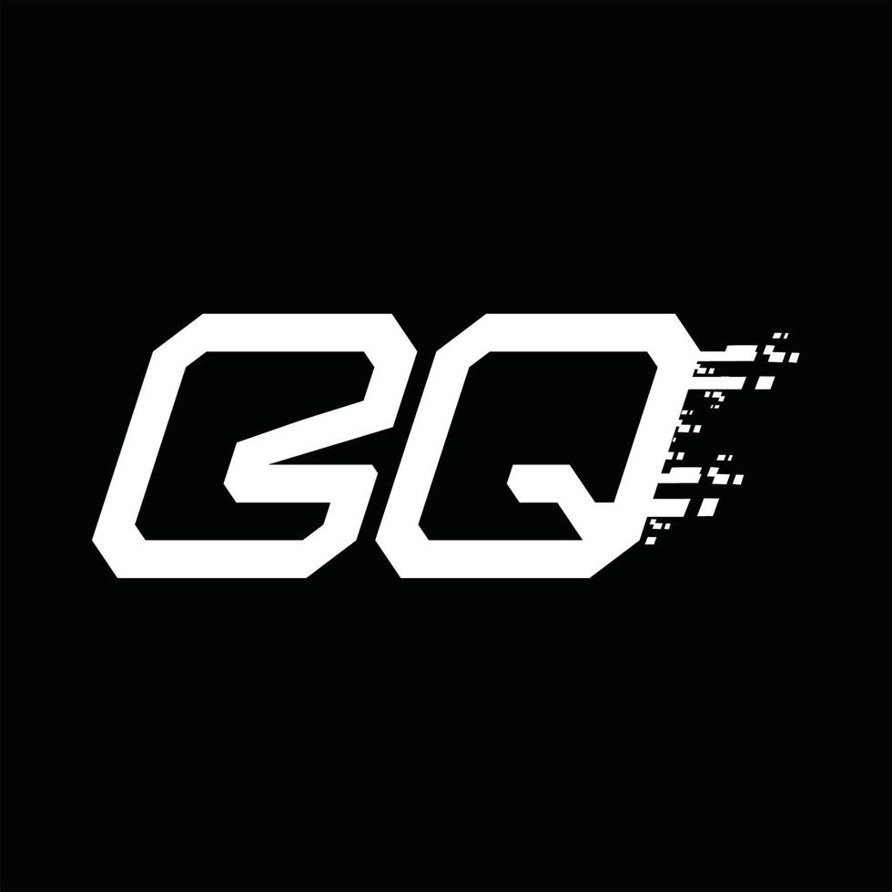 bq logo monogram abstract snelheid technologie ontwerp sjabloon vector