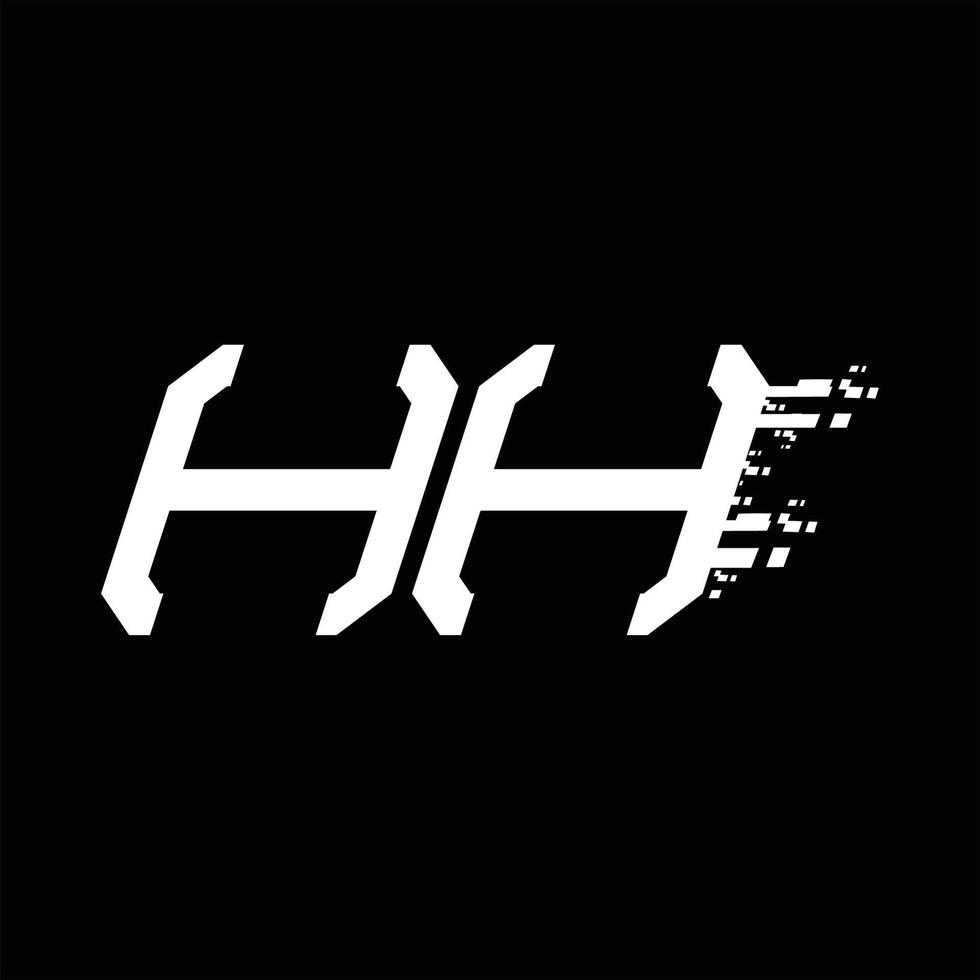 hh logo monogram abstract snelheid technologie ontwerp sjabloon vector