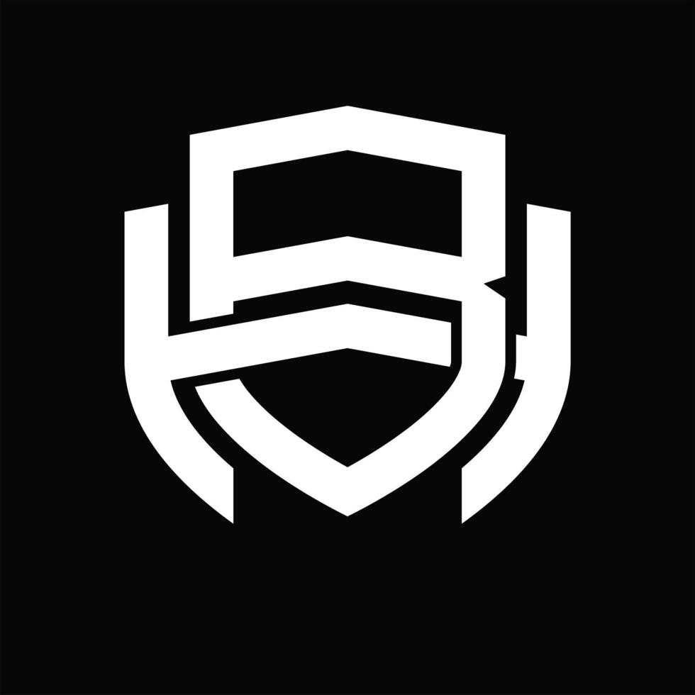 bh logo monogram wijnoogst ontwerp sjabloon vector