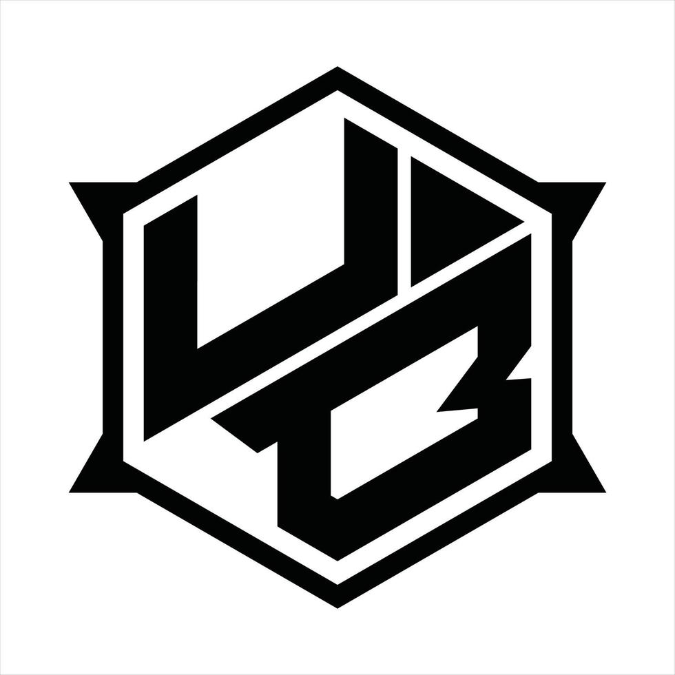 ub logo monogram ontwerp sjabloon vector