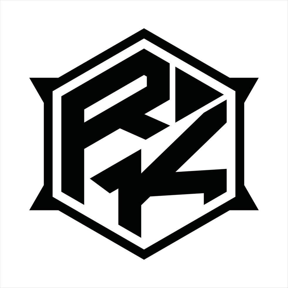 rk logo monogram ontwerp sjabloon vector