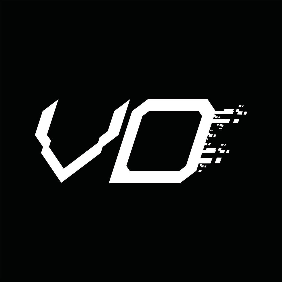 vd logo monogram abstract snelheid technologie ontwerp sjabloon vector
