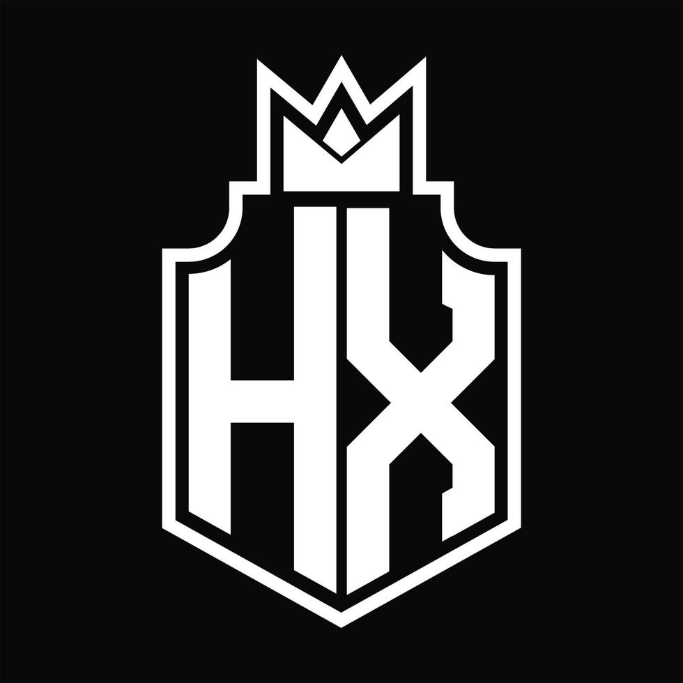 hx logo monogram ontwerp sjabloon vector
