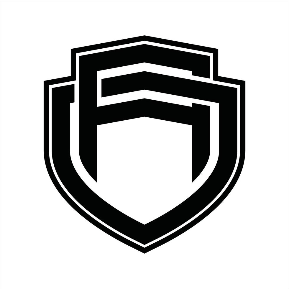 oa logo monogram wijnoogst ontwerp sjabloon vector