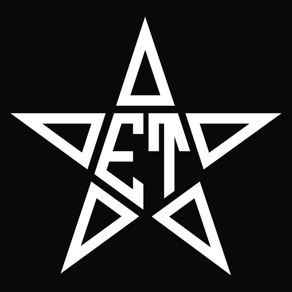 et logo monogram met ster vorm ontwerp sjabloon vector