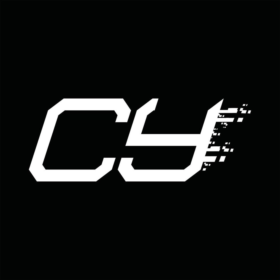 cy logo monogram abstract snelheid technologie ontwerp sjabloon vector