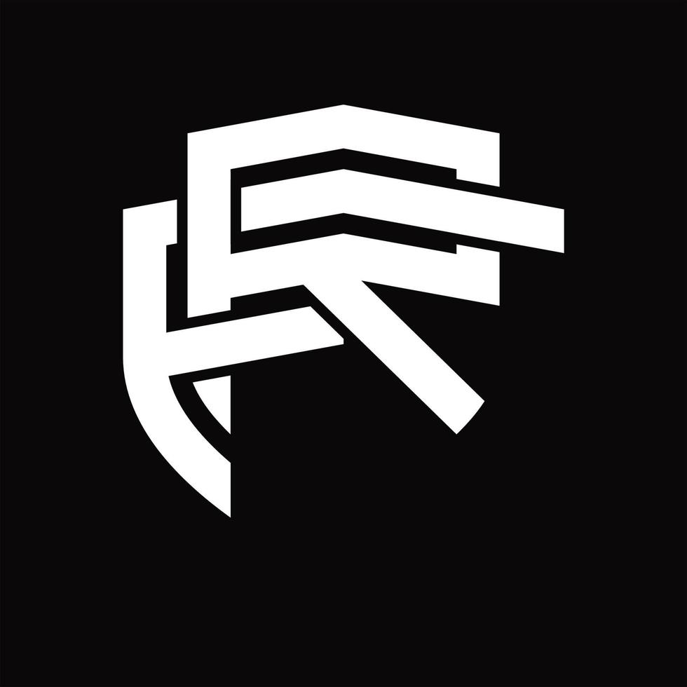 rf logo monogram wijnoogst ontwerp sjabloon vector