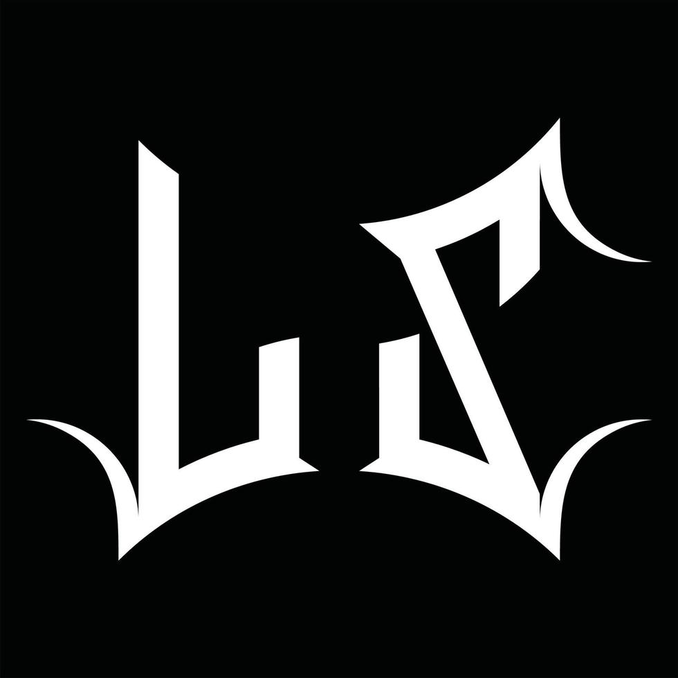 lz logo monogram met abstract vorm ontwerp sjabloon vector