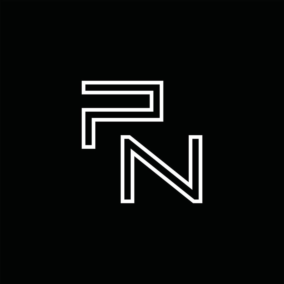 pn logo monogram met lijn stijl ontwerp sjabloon vector