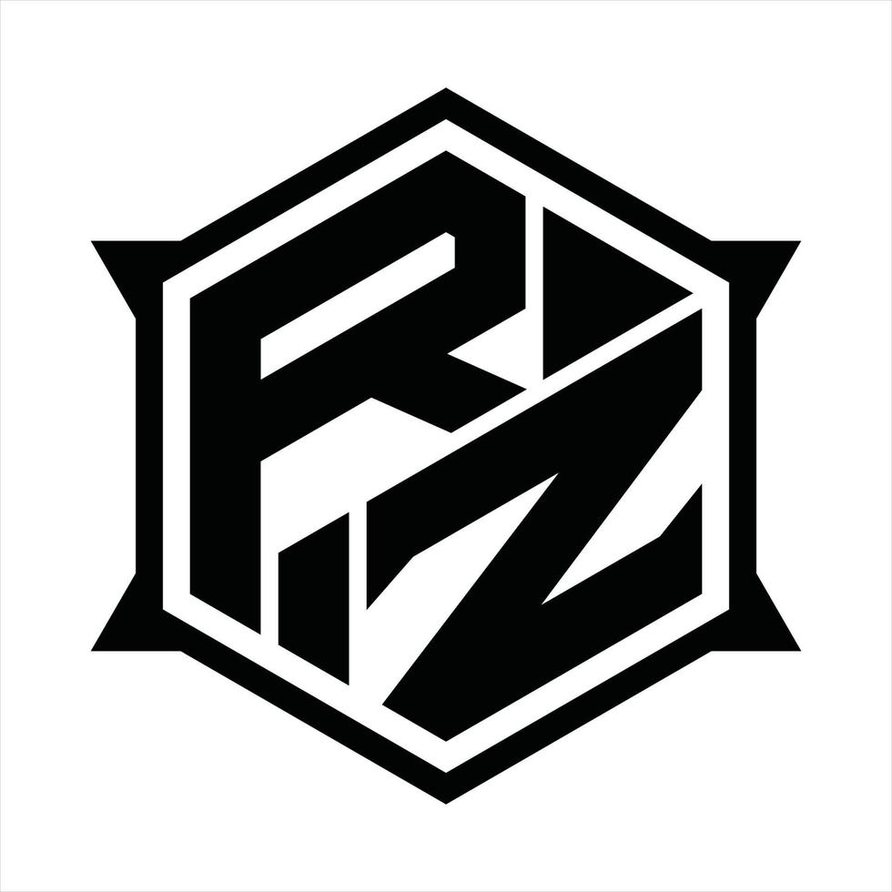 rz logo monogram ontwerp sjabloon vector