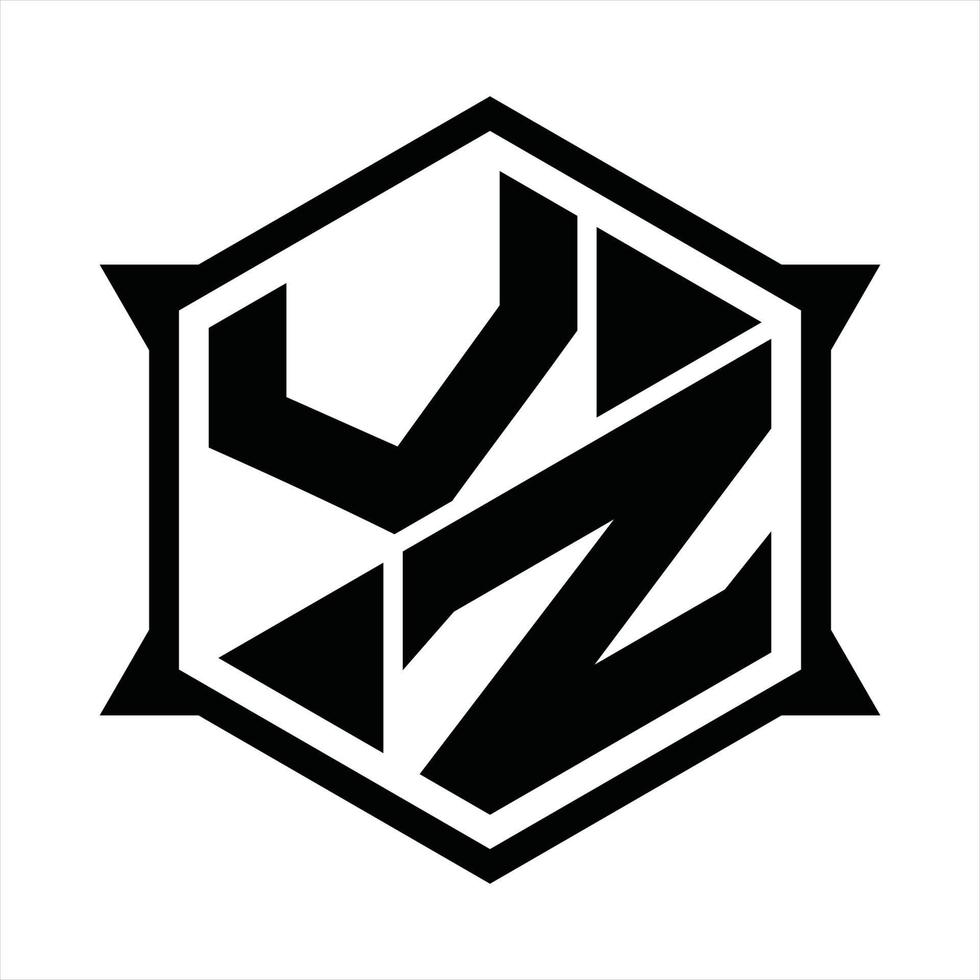 vz logo monogram ontwerp sjabloon vector