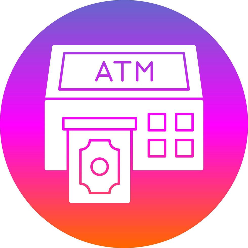 Geldautomaat machine vector icoon ontwerp