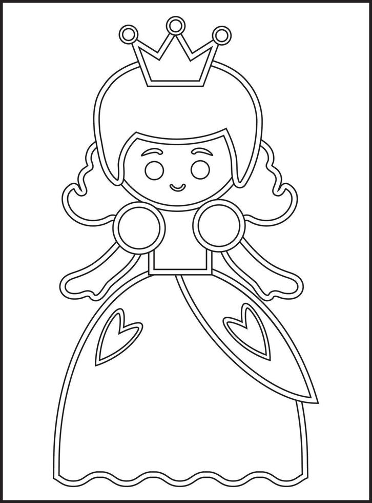 prinses kleur Pagina's vector