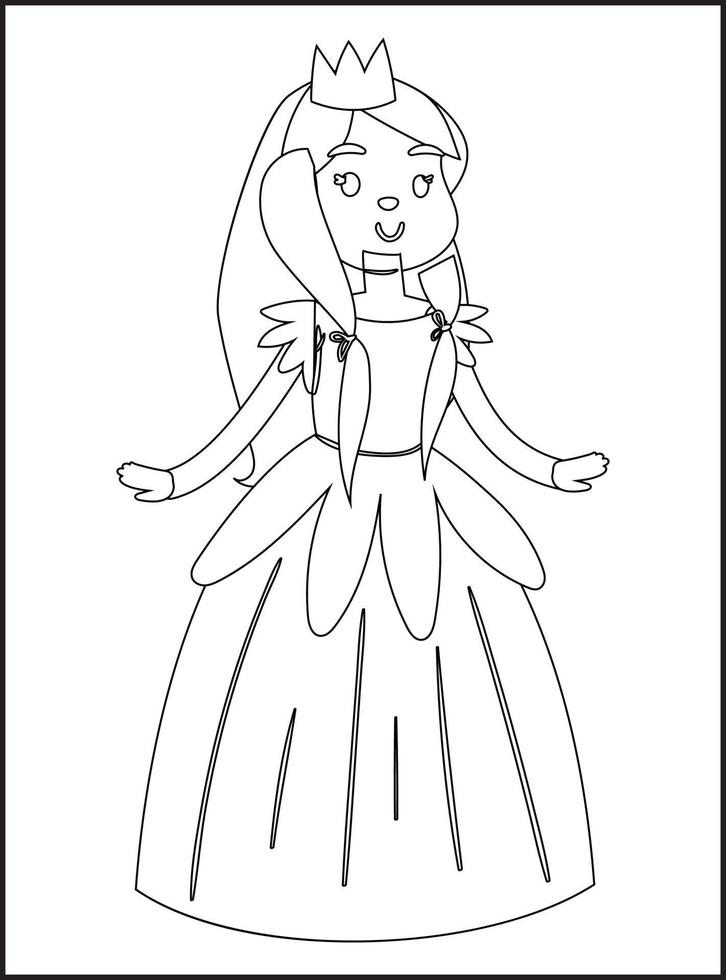 prinses kleur Pagina's vector