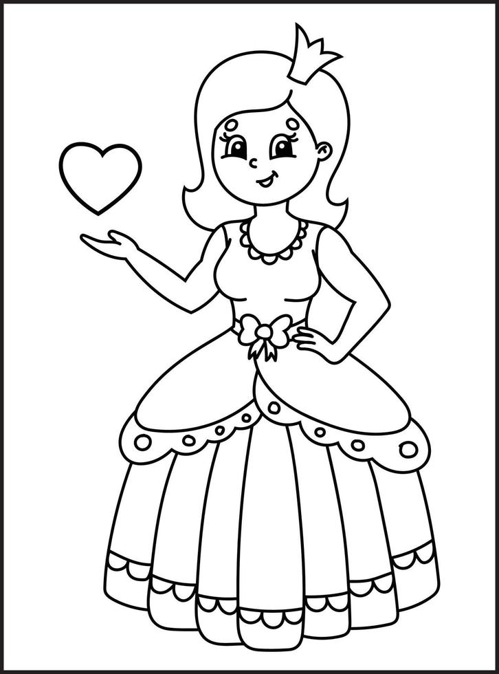 prinses kleur Pagina's vector