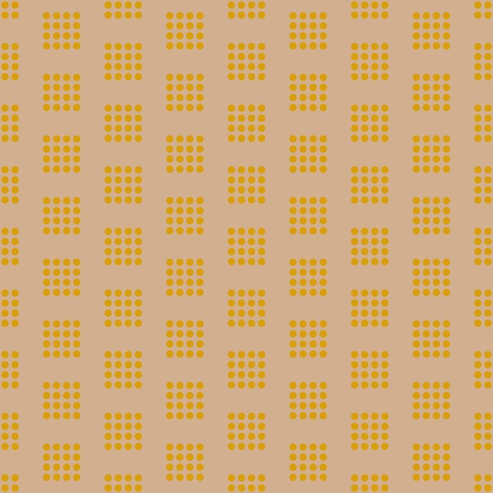 naadloos meetkundig patroon met gouden dots in pleinen Aan roze achtergrond. vector afdrukken voor kleding stof achtergrond, textiel