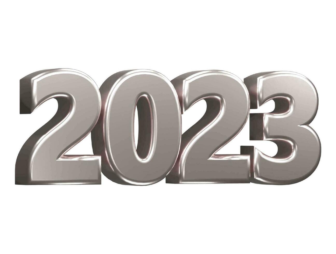 nieuw jaar 2023 tekst effect vector illustratie