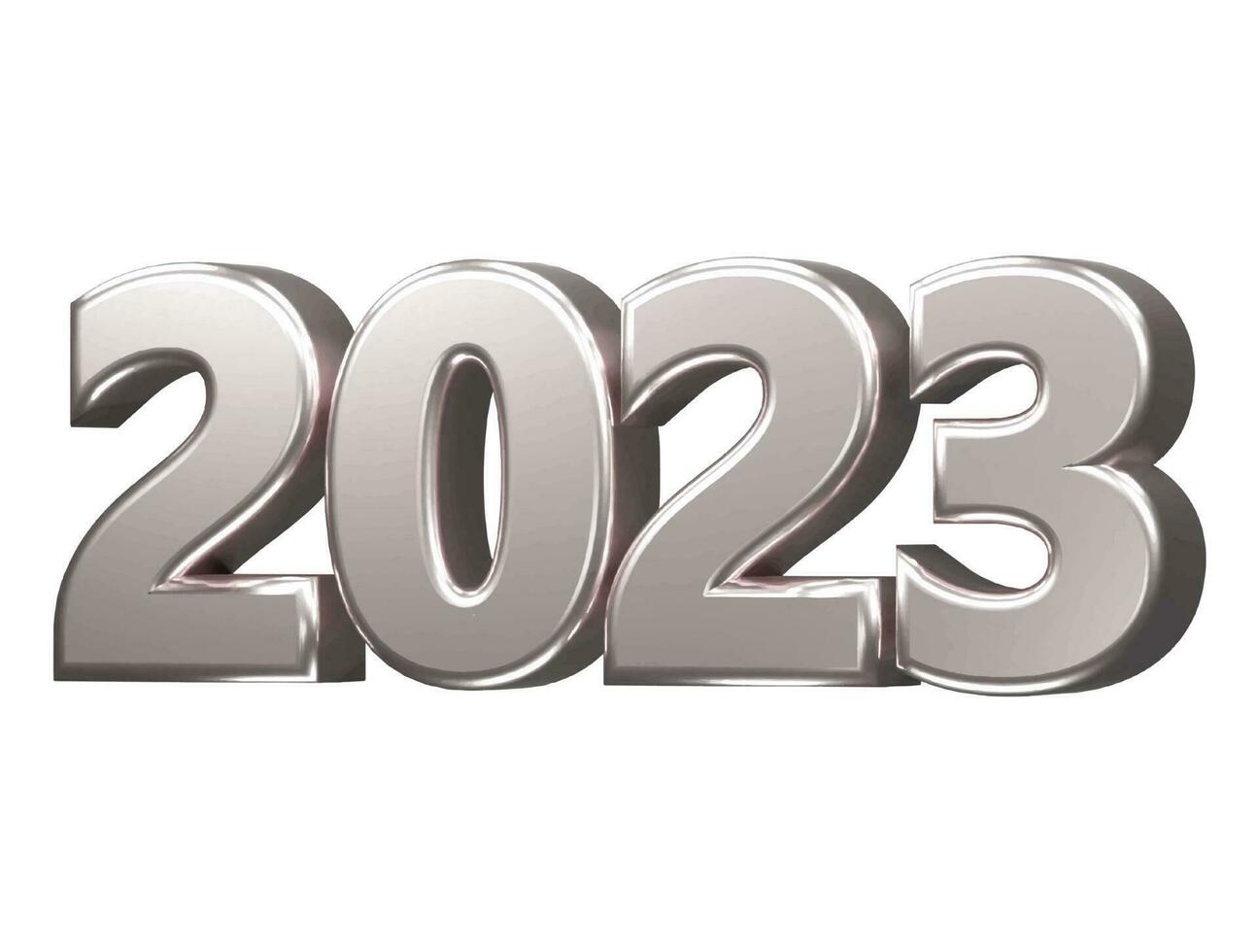 nieuw jaar 2023 tekst effect vector illustratie