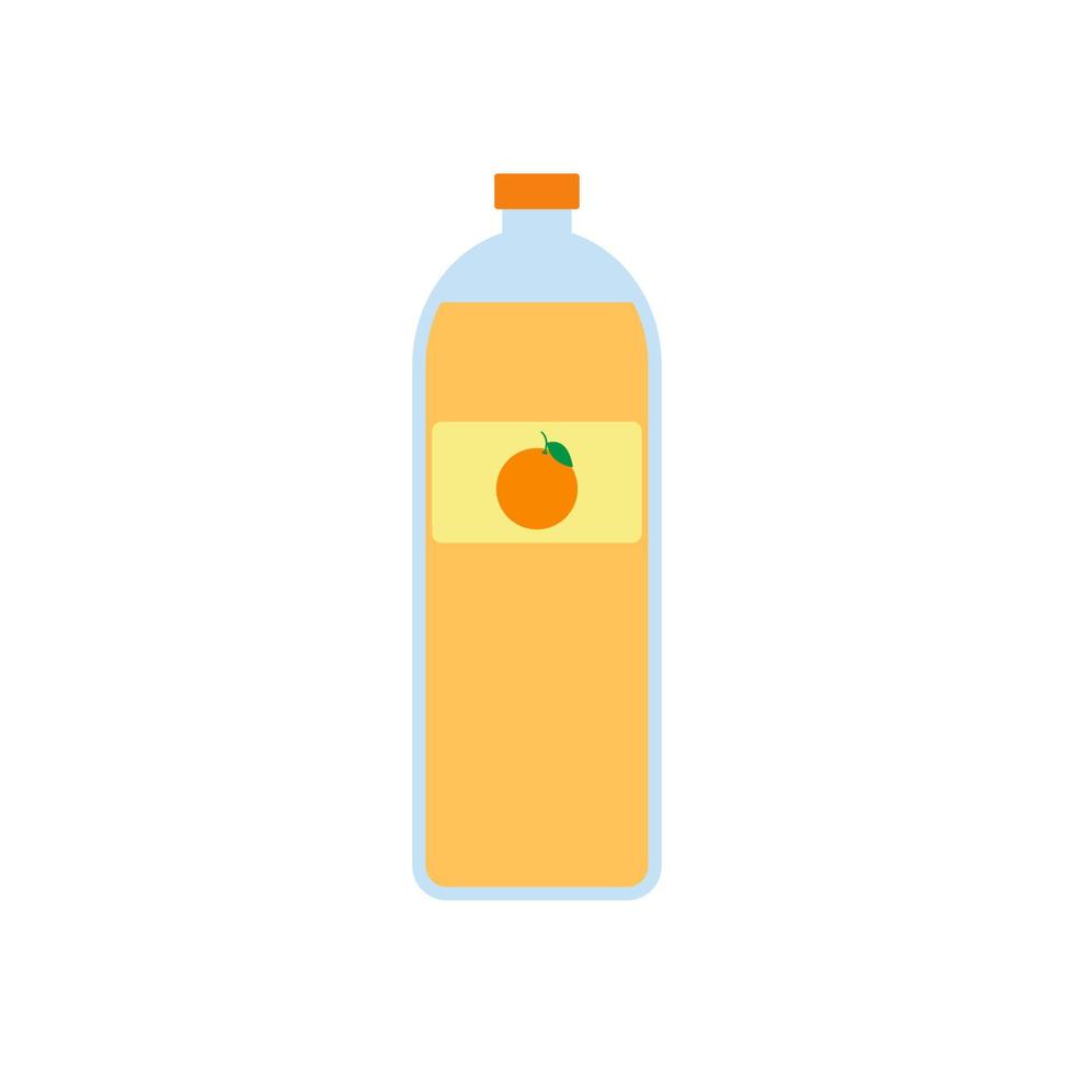 oranje sap icoon. fles van sap geïsoleerd icoon Aan wit achtergrond. vlak stijl vector illustratie