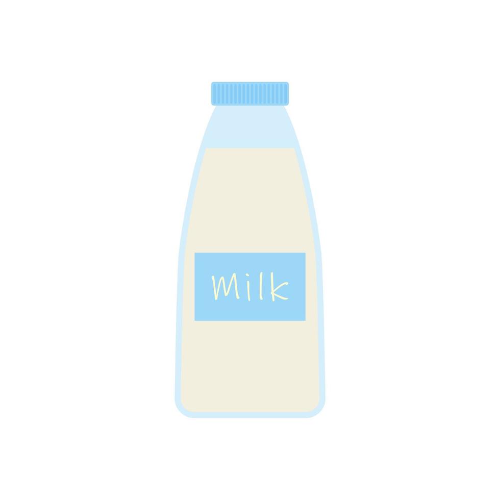 melk in fles. elementen voor ontwerp zuivel producten, logo boerderij, kruidenier op te slaan, Gezondheid voedsel, enz. vector vlak ontwerp illustratie.