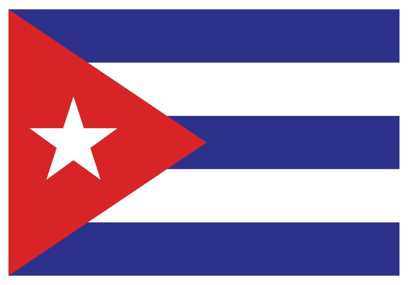 nationaal vlag van Cuba - vlak kleur icoon. vector