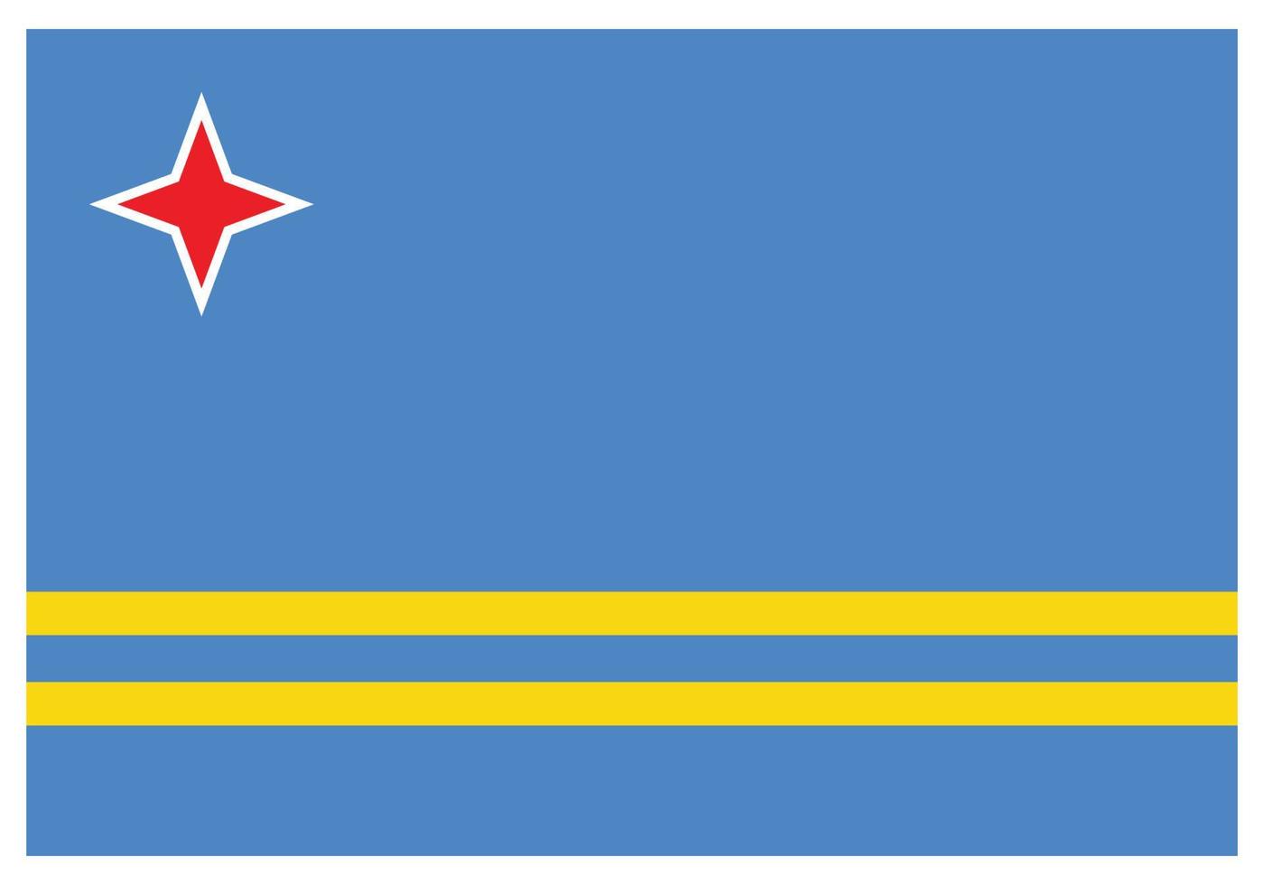 nationaal vlag van aruba - vlak kleur icoon. vector