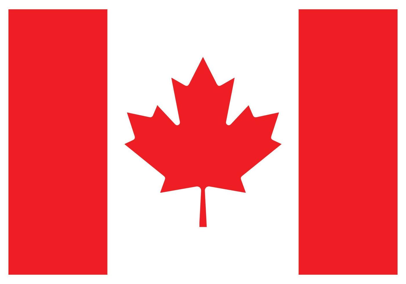 nationaal vlag van Canada - vlak kleur icoon. vector