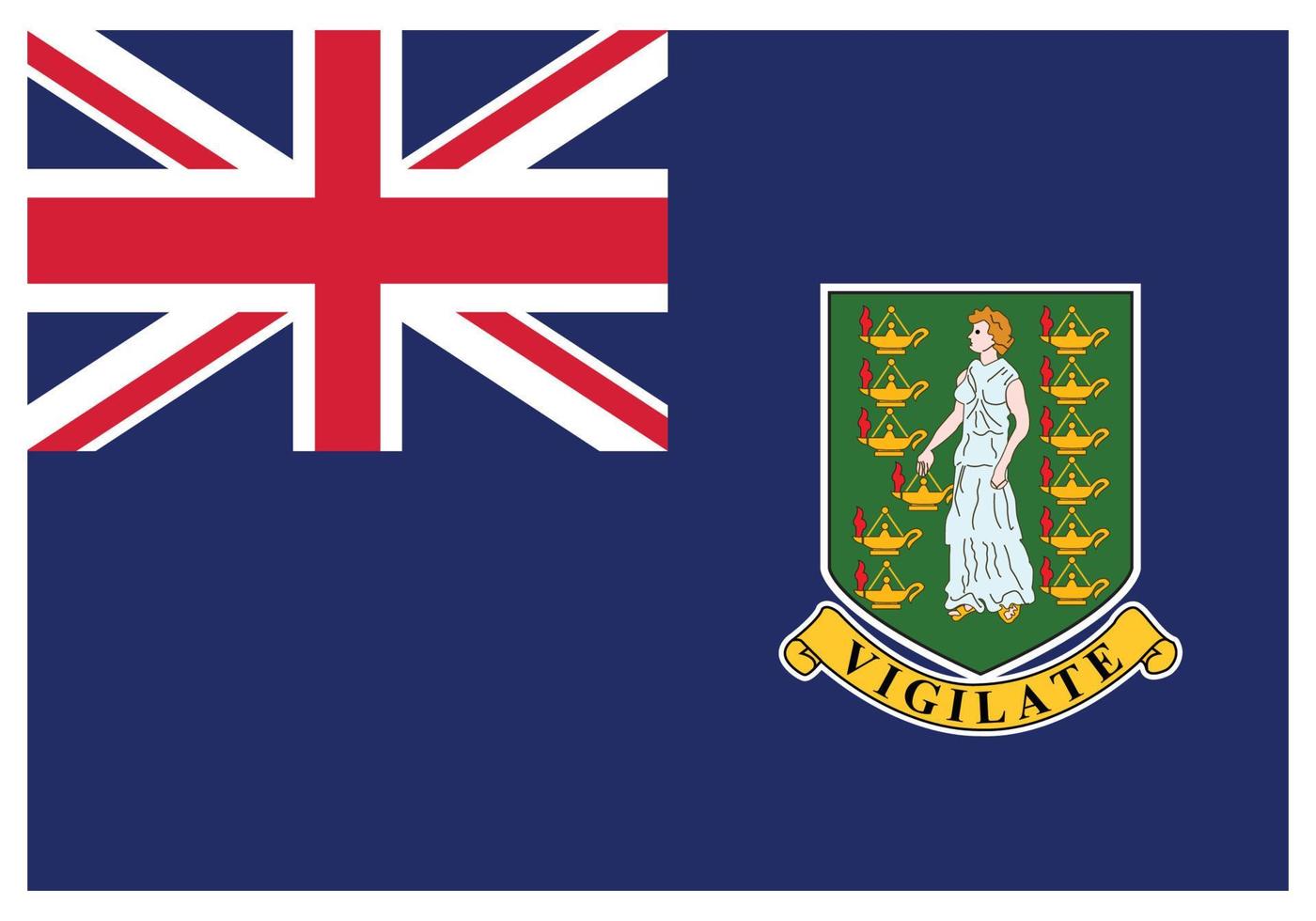 nationaal vlag van maagd eilanden uk - vlak kleur icoon. vector