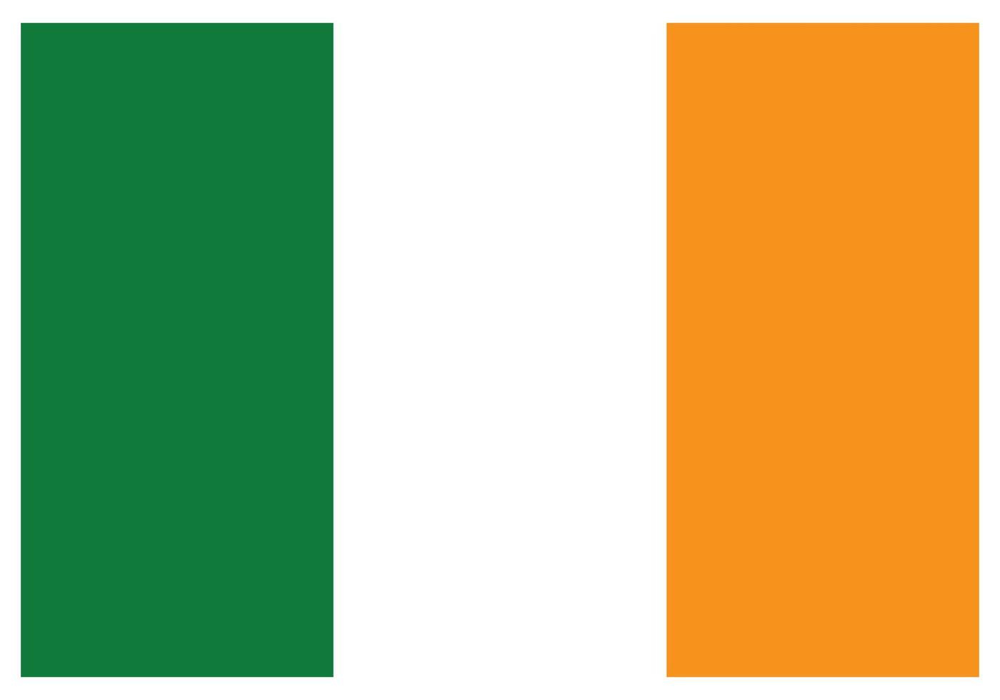 nationaal vlag van Ierland - vlak kleur icoon. vector