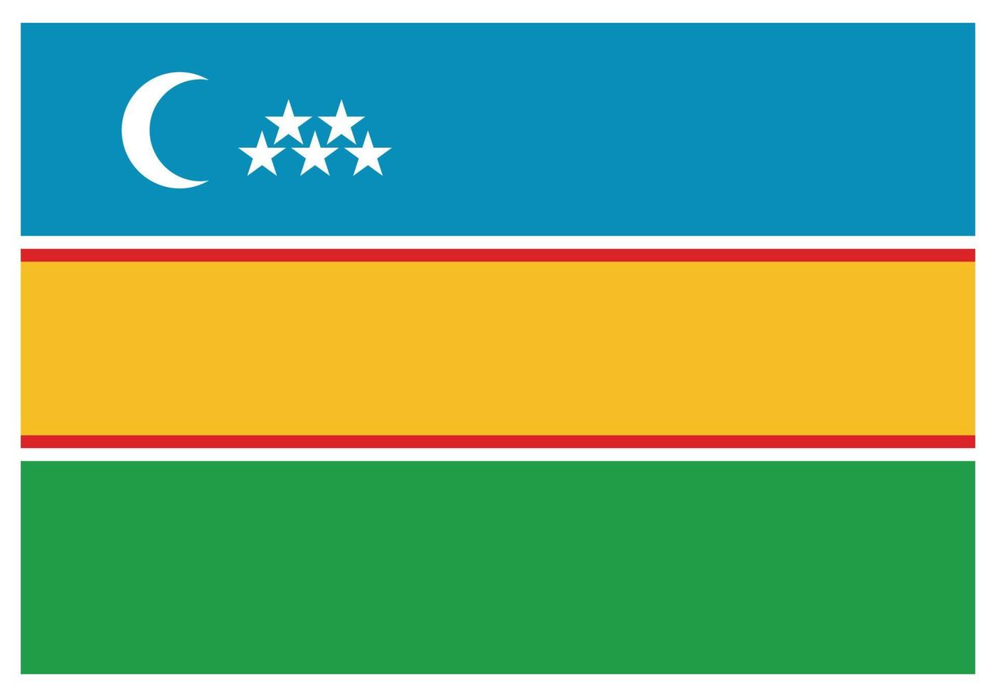 nationaal vlag van Karakalpakstan - vlak kleur icoon. vector