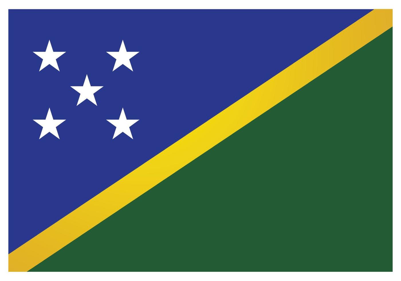 nationaal vlag van Solomon eilanden - vlak kleur icoon. vector