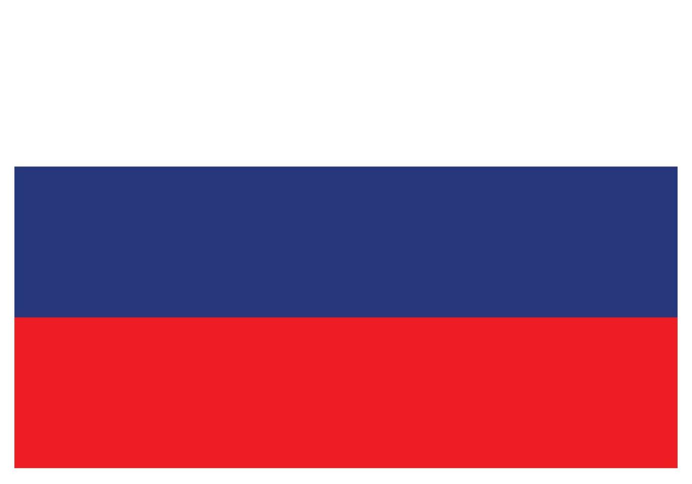 nationaal vlag van Rusland - vlak kleur icoon. vector