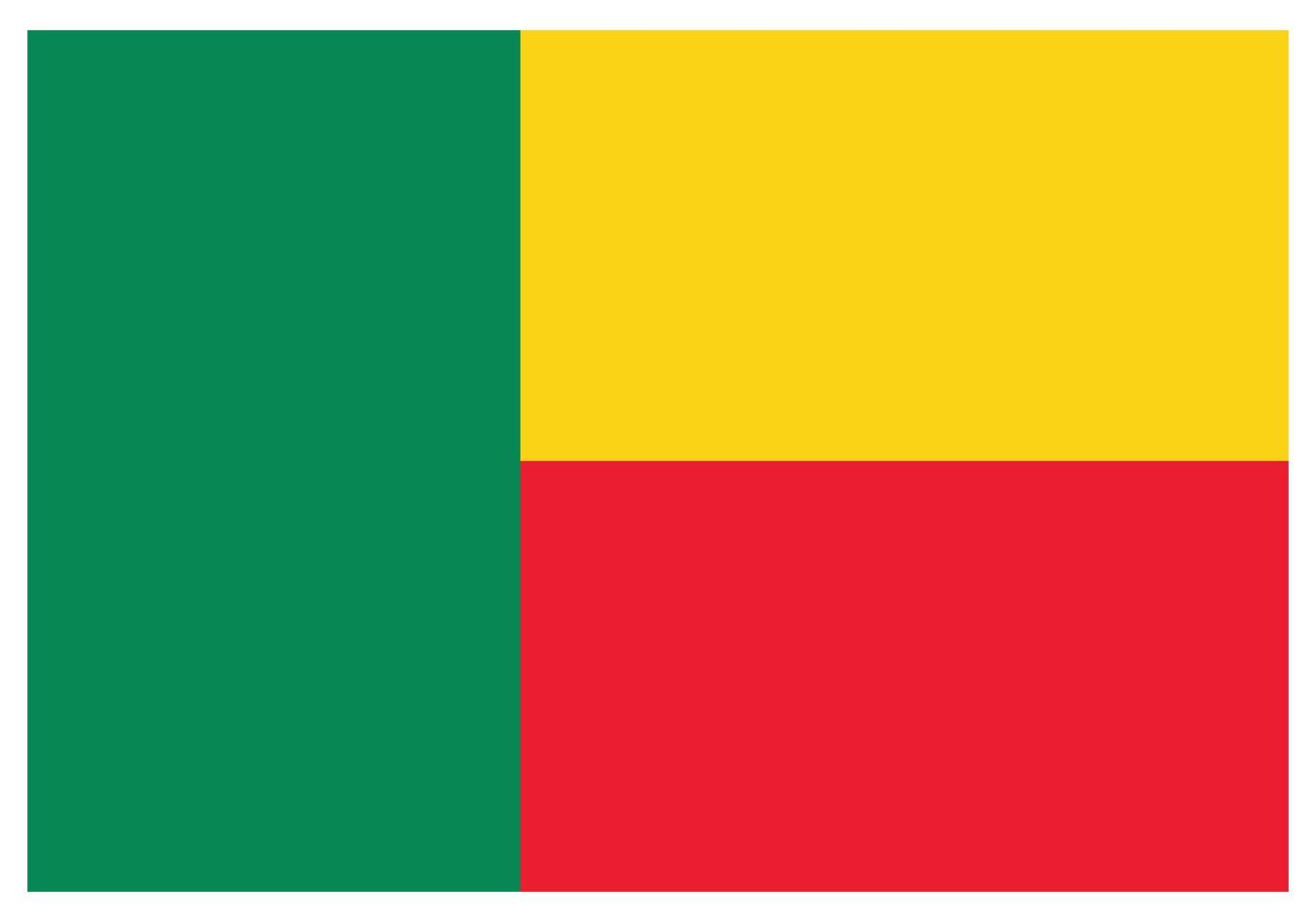 nationaal vlag van Benin - vlak kleur icoon. vector