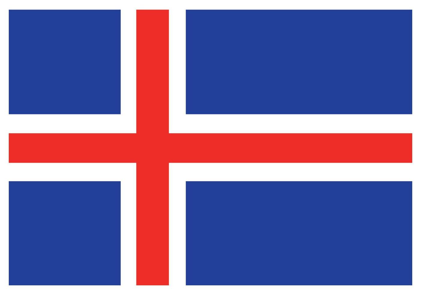 nationaal vlag van IJsland - vlak kleur icoon. vector