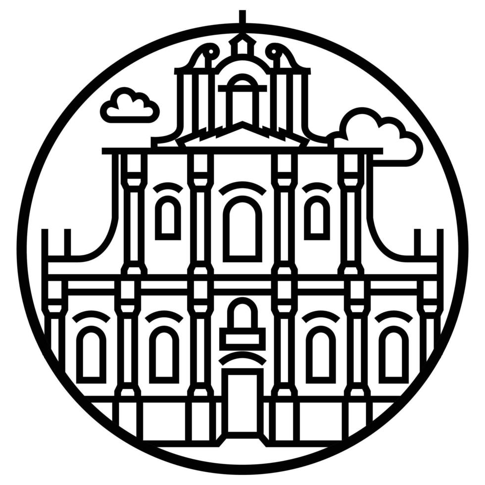 wereld beroemd gebouw - Warschau kerk vector