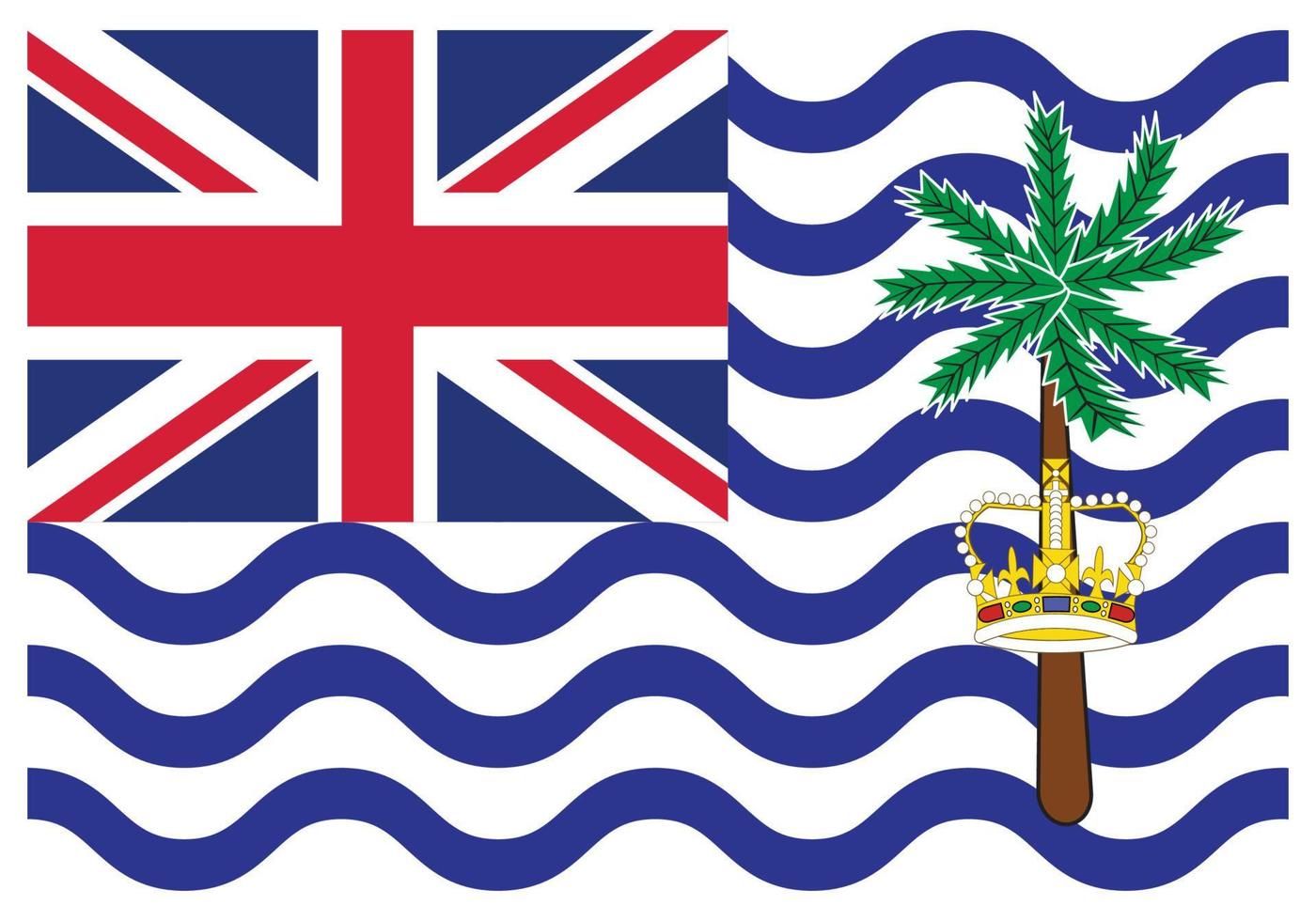 nationaal vlag van Brits Indisch oceaan gebied - vlak kleur icoon. vector