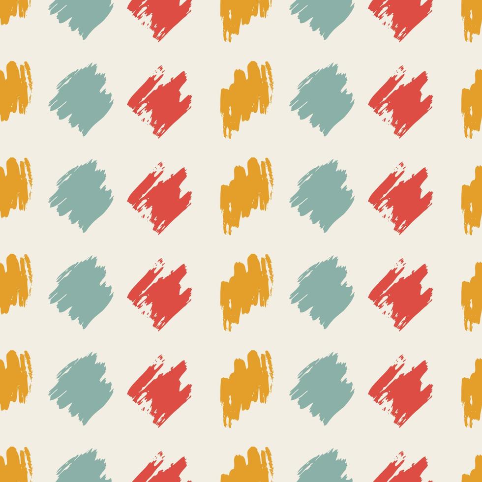 naadloos patroon met kleurrijk hand- getrokken kattebelletje smeren Aan wit achtergrond. abstract grunge textuur. vector illustratie