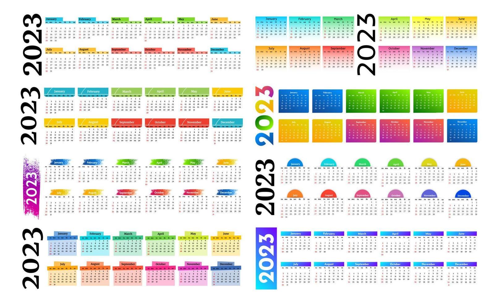 kalender voor 2023 geïsoleerd Aan een wit achtergrond vector